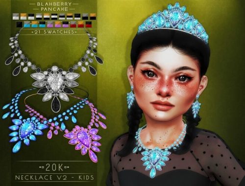 20k earrings, necklaces and tiara at Blahberry Pancake