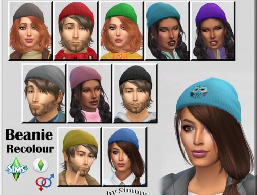 22 EA Beanie Recolous by Simmy at All 4 Sims