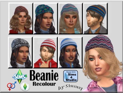 22 EA Beanie Recolous by Simmy at All 4 Sims
