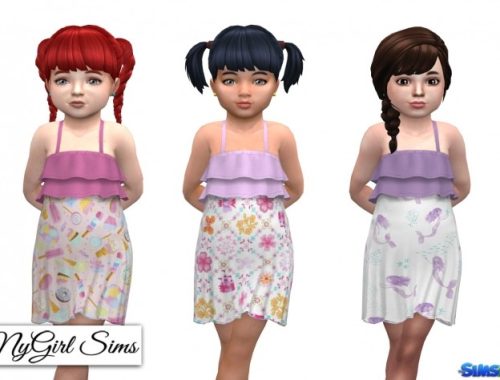 Ruffle Top Printed Sundress at NyGirl Sims
