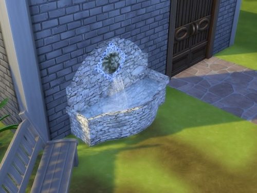 The Leão XV Fountain with animated waterfall by eletrodj