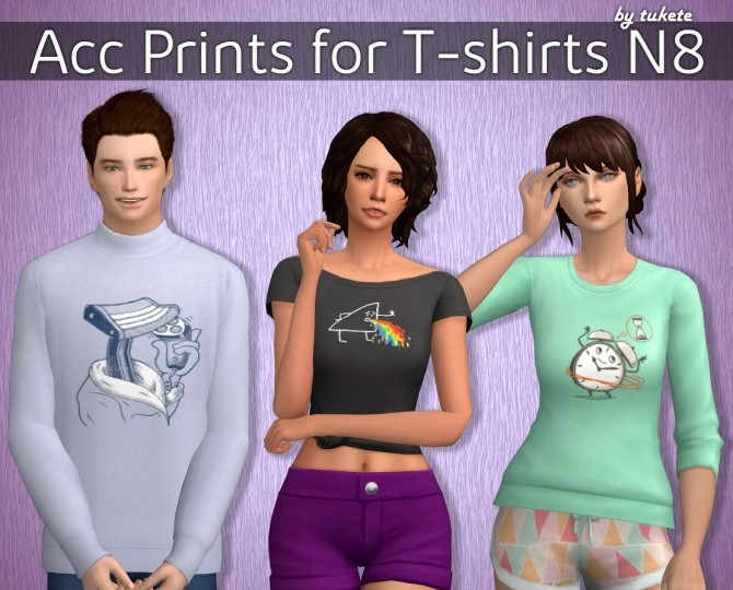 Acc Prints For T Shirts Part 8 At Tukete The Sims 4 Catalog