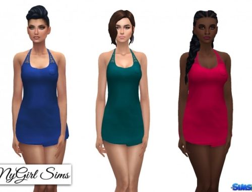 Racerback Night Shirt with Lace at NyGirl Sims