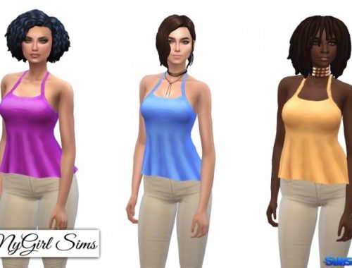 Ruffled Asymmetrical Tank
