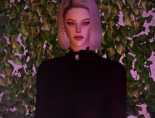 High neck frill blouse at Rona Sims
