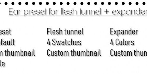 Ear preset for flesh tunnel + expander by PlayersWonderland at PW’s Creations