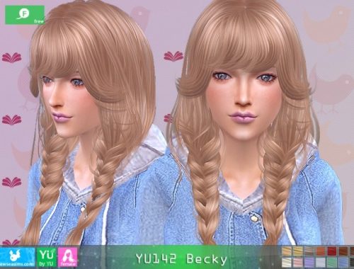 YU142 Becky hair at Newsea Sims 4