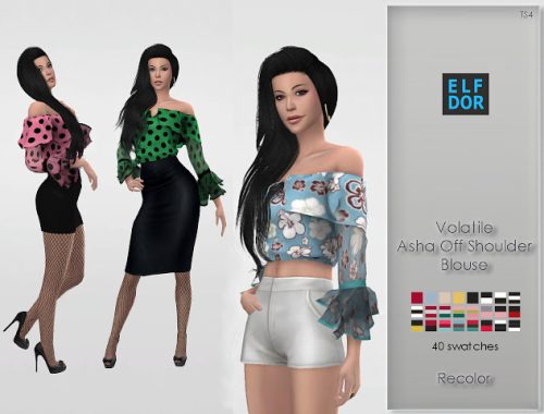 Volatile Asha Off Shoulder Blouse Recolor