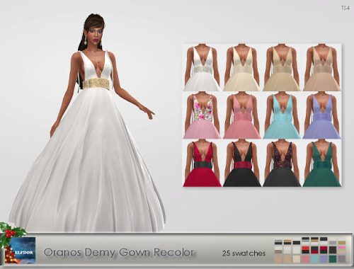 Oranos Demy Gown Recolor at Elfdor Sims