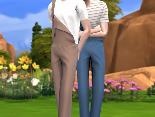 3 button overalls M at Lemon Sims 4