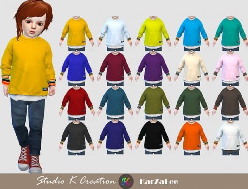 Giruto 66 layered short Sweater for toddler at Studio K-Creation