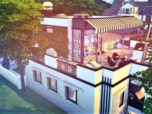 White modern by the river house at Agathea-k