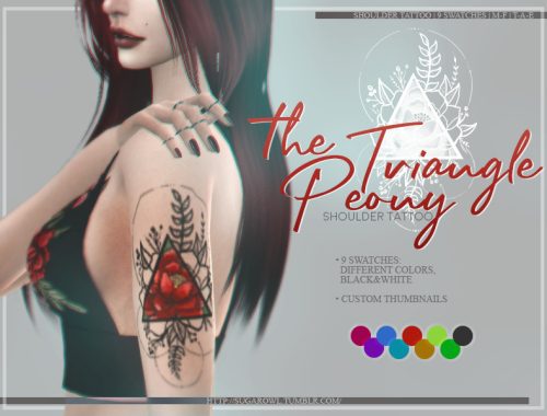 The Triangle Peony tattoo