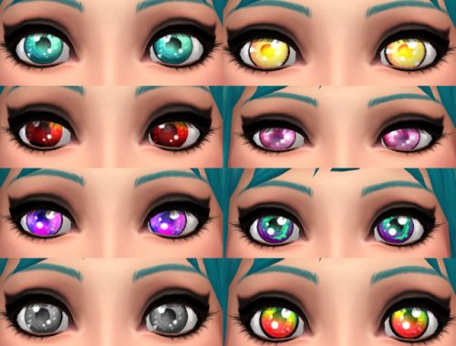 Anime Style Eyes Multiple Colors by Hollena