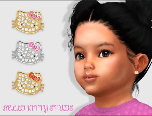 Hello Kitty Studs For Toddlers