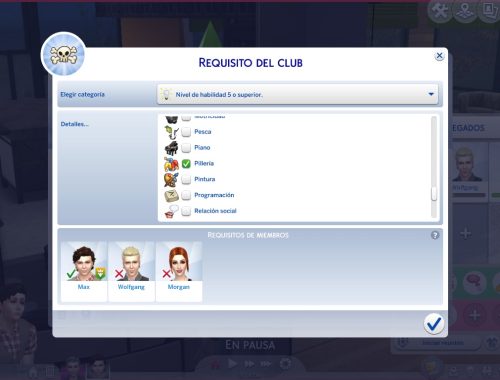 Higher skill level threhold like rule for join a club.