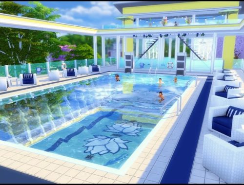 Splash large community pool by sparky