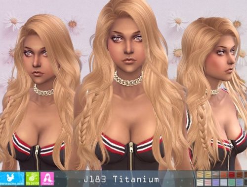 J183 Titanium hair (P) at Newsea Sims 4