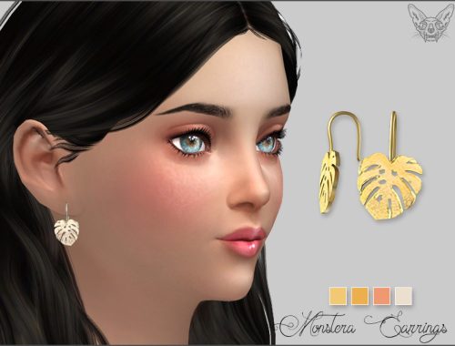 Monstera Earrings For Kids