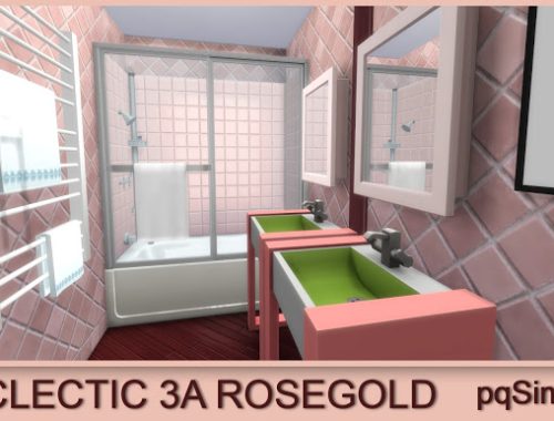 3A Eclectic Apartment Rosegold at pqSims4