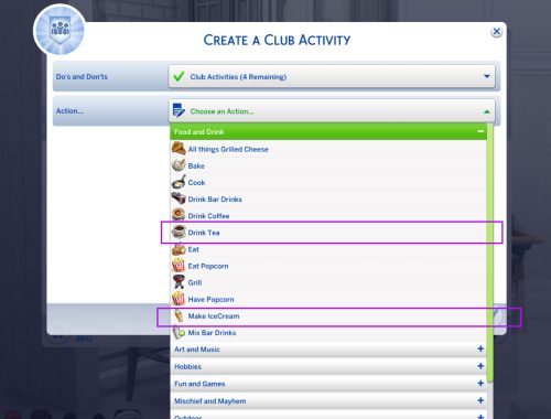 Custom Club Activities