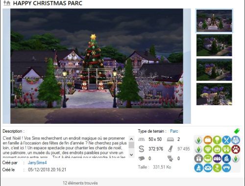 Christmas Park by Jany Sims at Sims 4 Fr