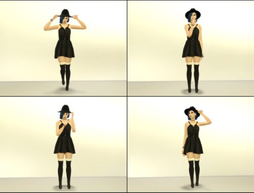 4 Hat Poses By Tira.235