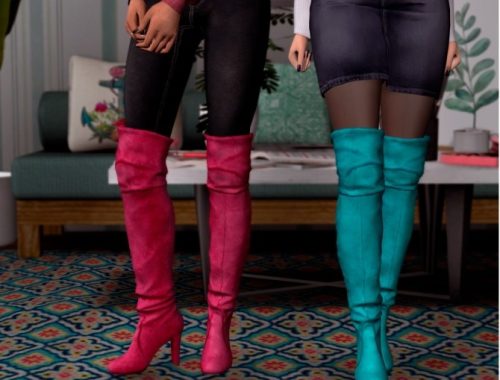 Hff-Sims Suede Hight Boots Conversion at Astya96