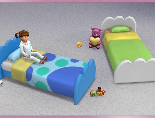 Toddler bed Cloud by Cappu at Blacky’s Sims Zoo