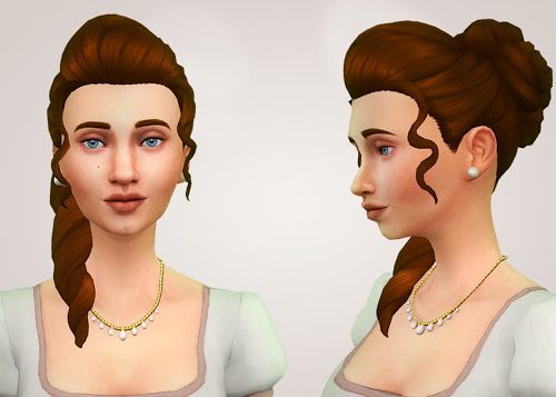 Josephine Hair Updo at Historical Sims Life