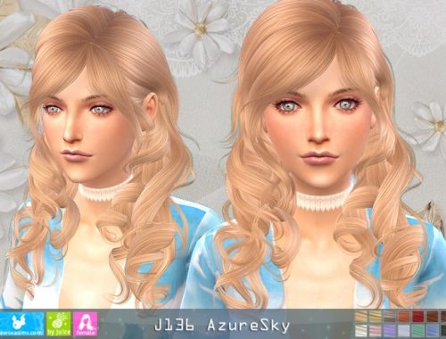J136 AzureSky hair (P) at Newsea Sims 4