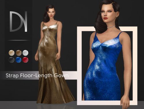 Strap Floor-Length Gown