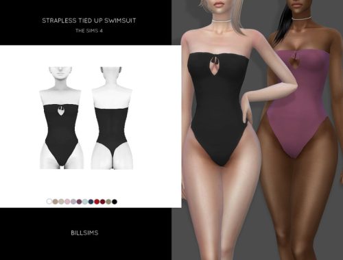 Strapless Tied Up Swimsuit