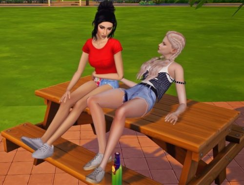 Picnic Table Chat Pose