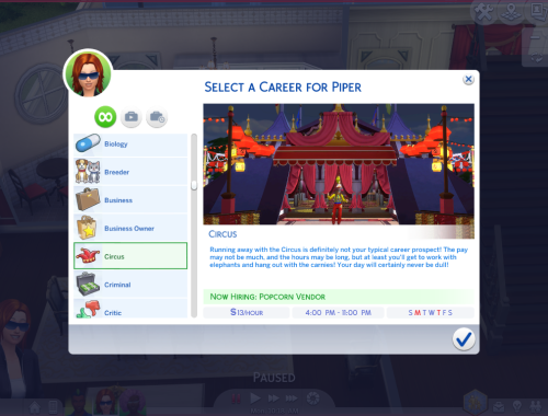 Circus Career (TS1 to TS4)