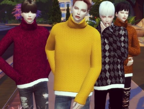 MT long turtleneck sweater at SNOW:L
