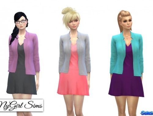 Flare Dress with Blazer at NyGirl Sims