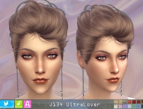 J134 Ultralover hair (P) at Newsea Sims 4