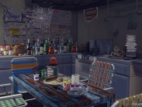 Abandoned apartment at Frau Engel