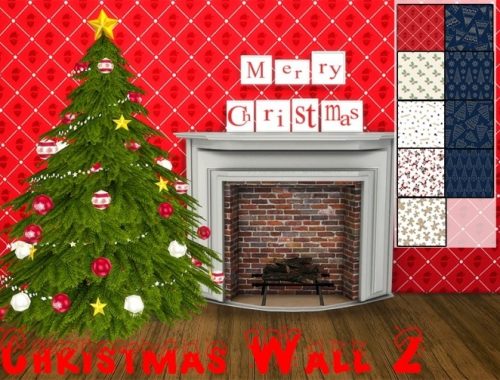 Christmas Wall at MODELSIMS4
