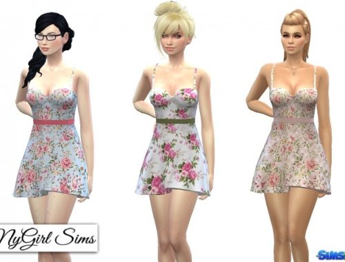 Flared Floral Sundress at NyGirl Sims