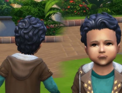 Swept Back Wavy Hair for Toddlers