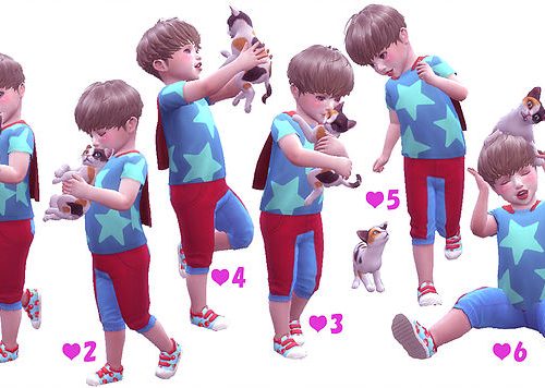 Toddler & Kitten Pose at A-luckyday