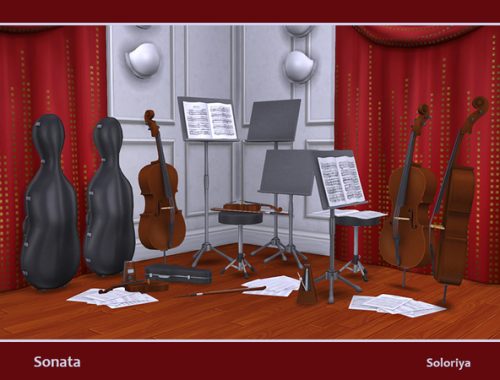 Sonata musical decorative set by soloriya