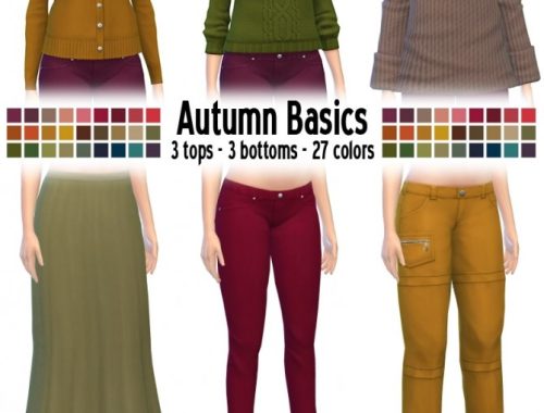 Autumn Basics recolors by Sandy at Around the Sims 4