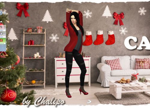 4x Christmas CAS background by Chalipo at All 4 Sims
