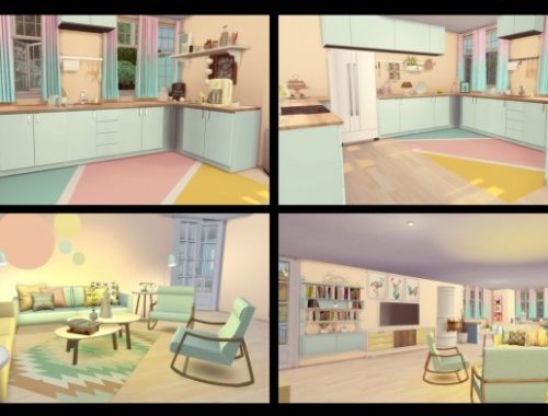 Pastel House at Simming With Mary