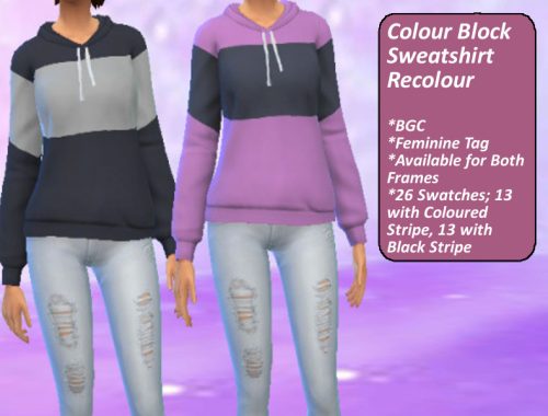 Colour Block Sweatshirt Recolour
