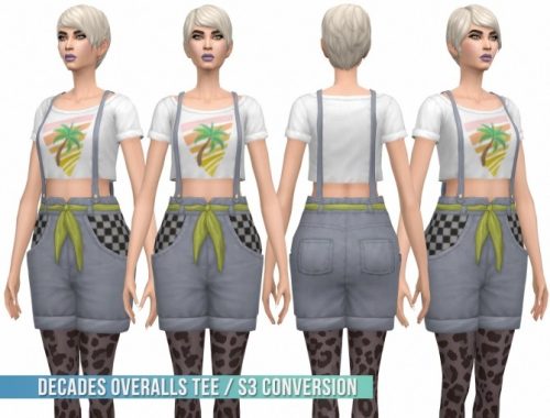 Decades Overalls Tee S3 Conversion at Busted Pixels