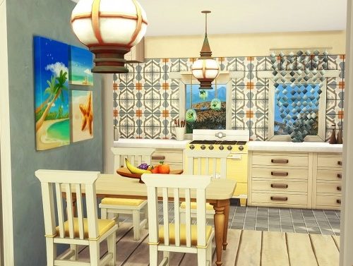 Cute Summery Beach House at Aveline Sims